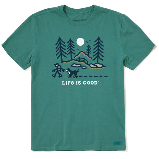 Men's Bernese Hiking Through the Woods Short Sleeve Crusher Tee
