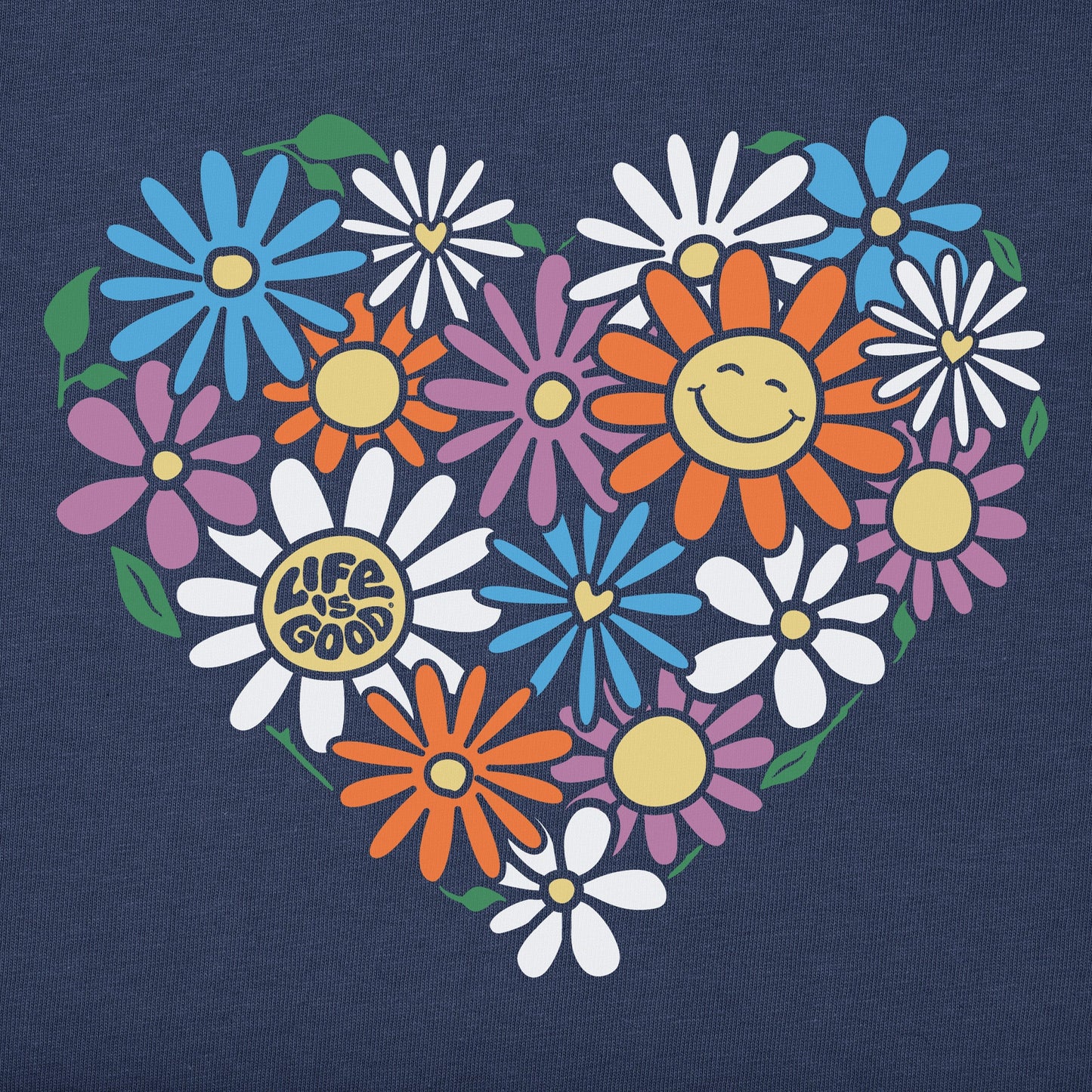 Women's Flower Heart Short Sleeve Vee