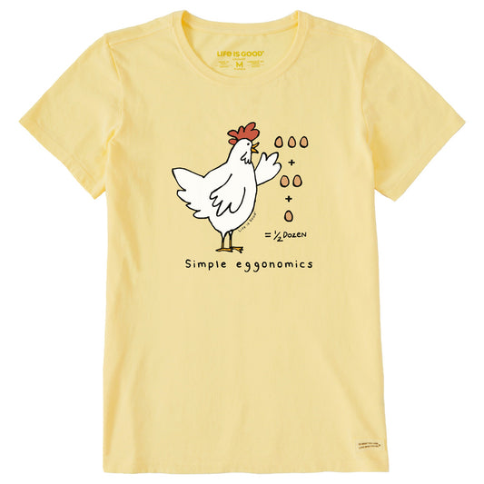 Women's Chicken Eggonomics Short Sleeve Crusher Tee
