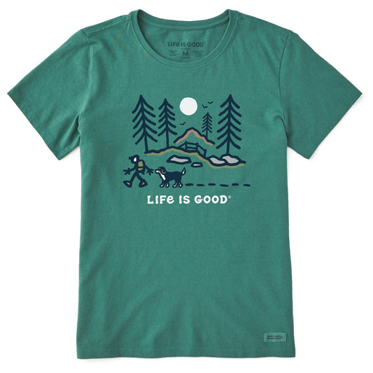 Women's Bernese Hiking Through the Woods Short Sleeve Crusher Tee