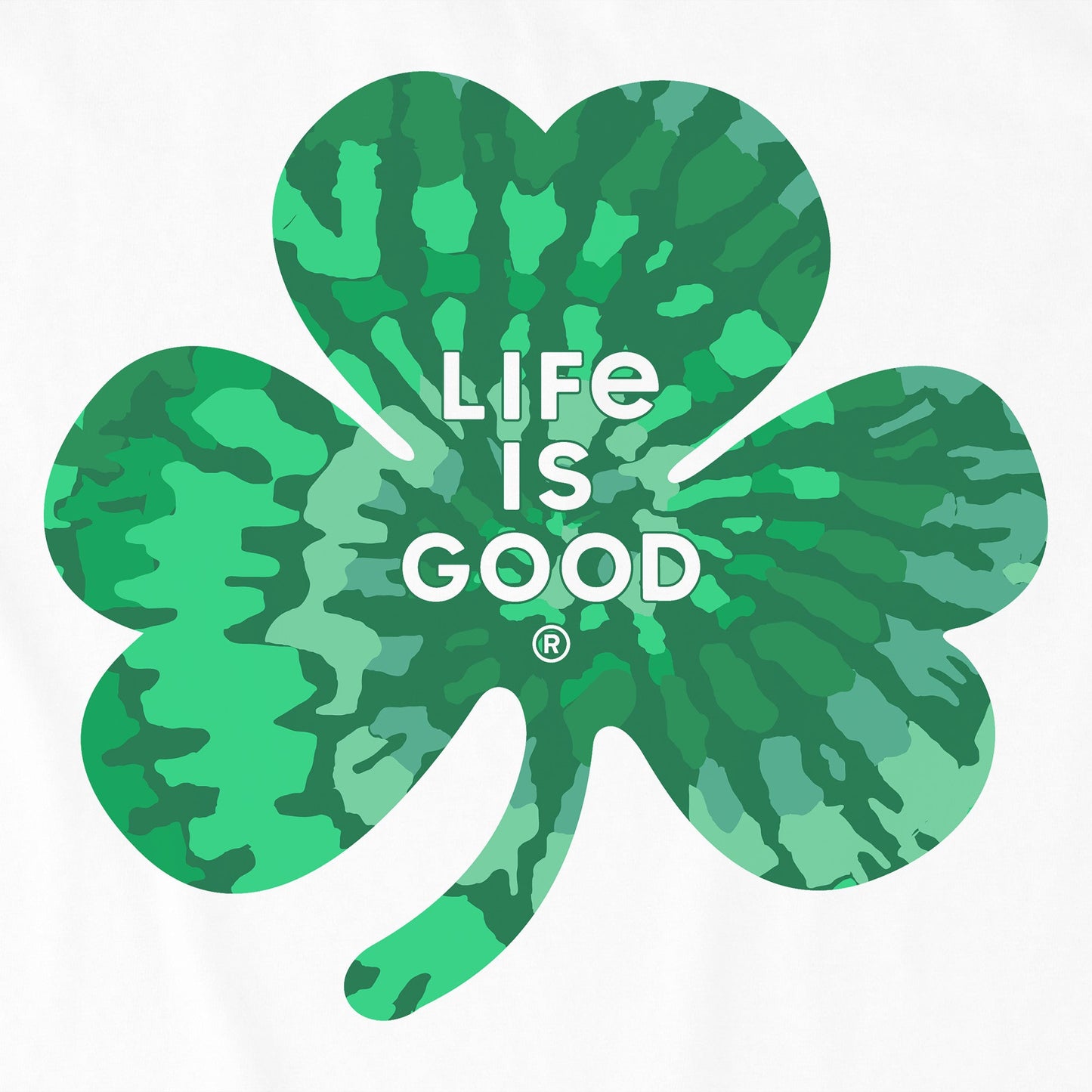 Kids Tie Dye Clover Short Sleeve Crusher Tee