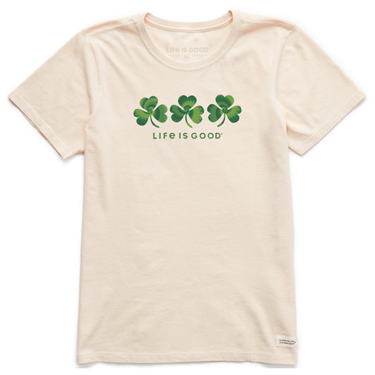 Women's 3 Tie Dye Clovers Short Sleeve Crusher Tee