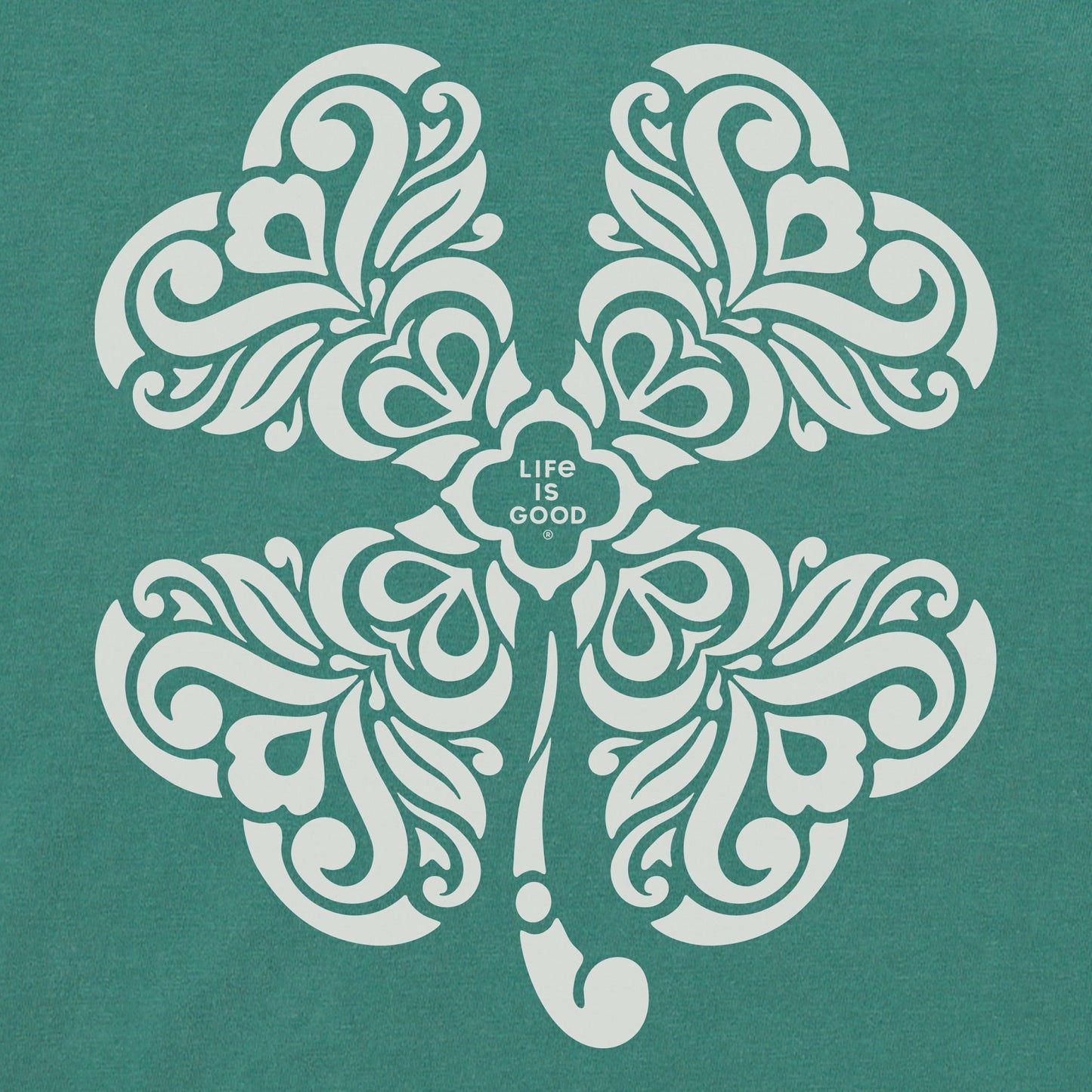 Women's 4 Leaf Clover Swirl Short Sleeve Crusher Tee