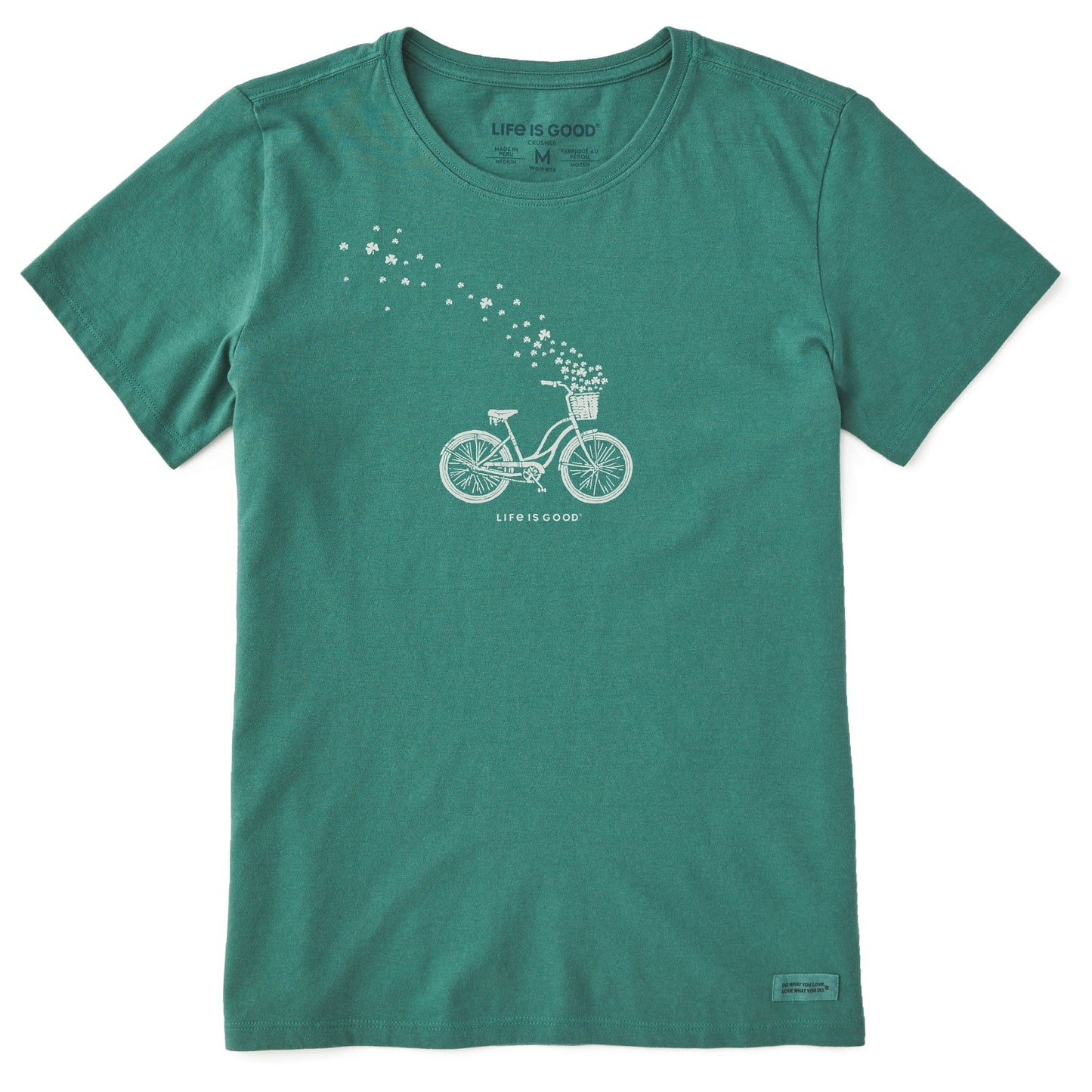 Women's Shamrock Bike Short Sleeve Crusher Tee