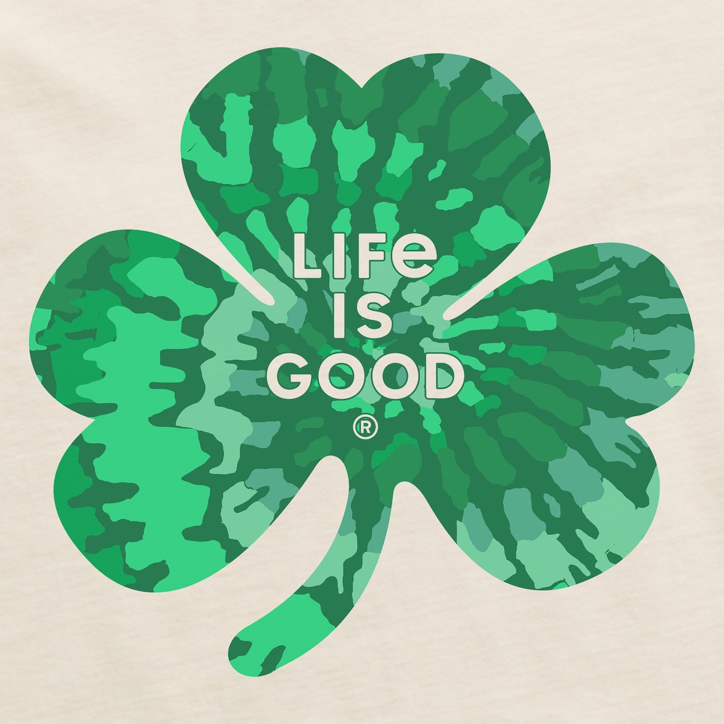 Women's Tie Dye Clover Short Sleeve Crusher Tee