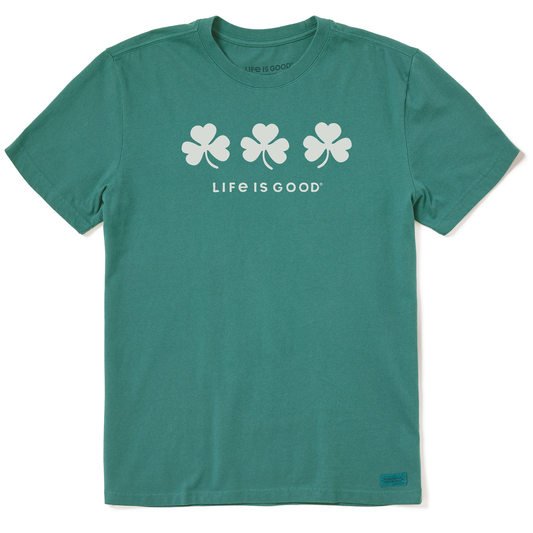 Men's Three Shamrocks Short Sleeve Crusher Tee
