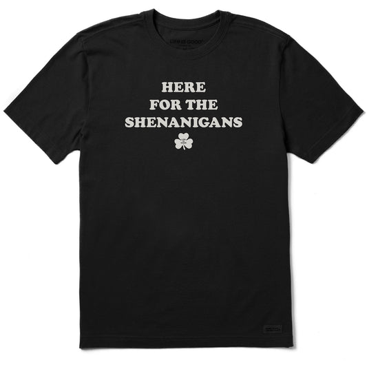 Men's Here for the Shenanigans Short Sleeve Crusher Tee