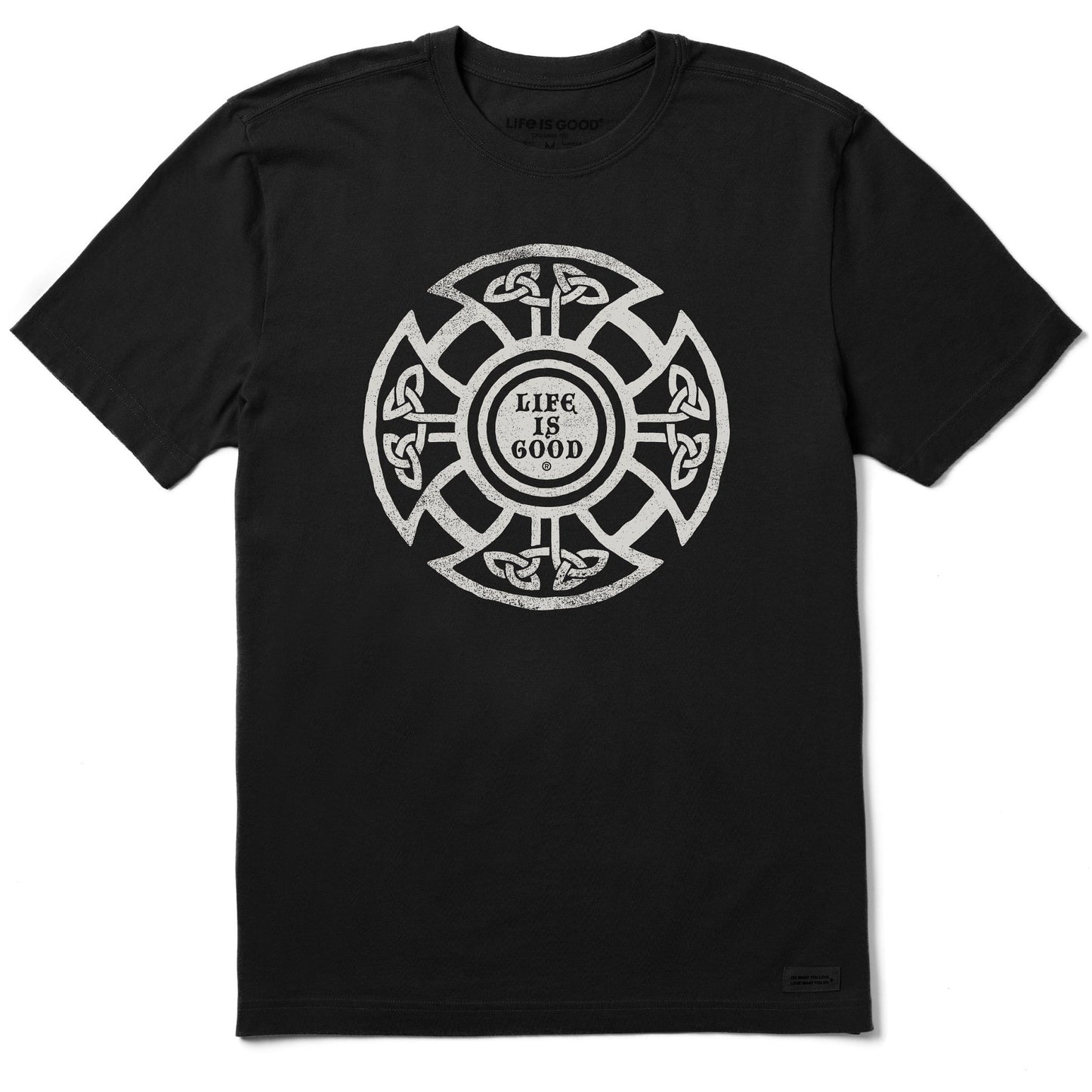 Men's Life is Good Celtic Shield Short Sleeve Crusher Tee