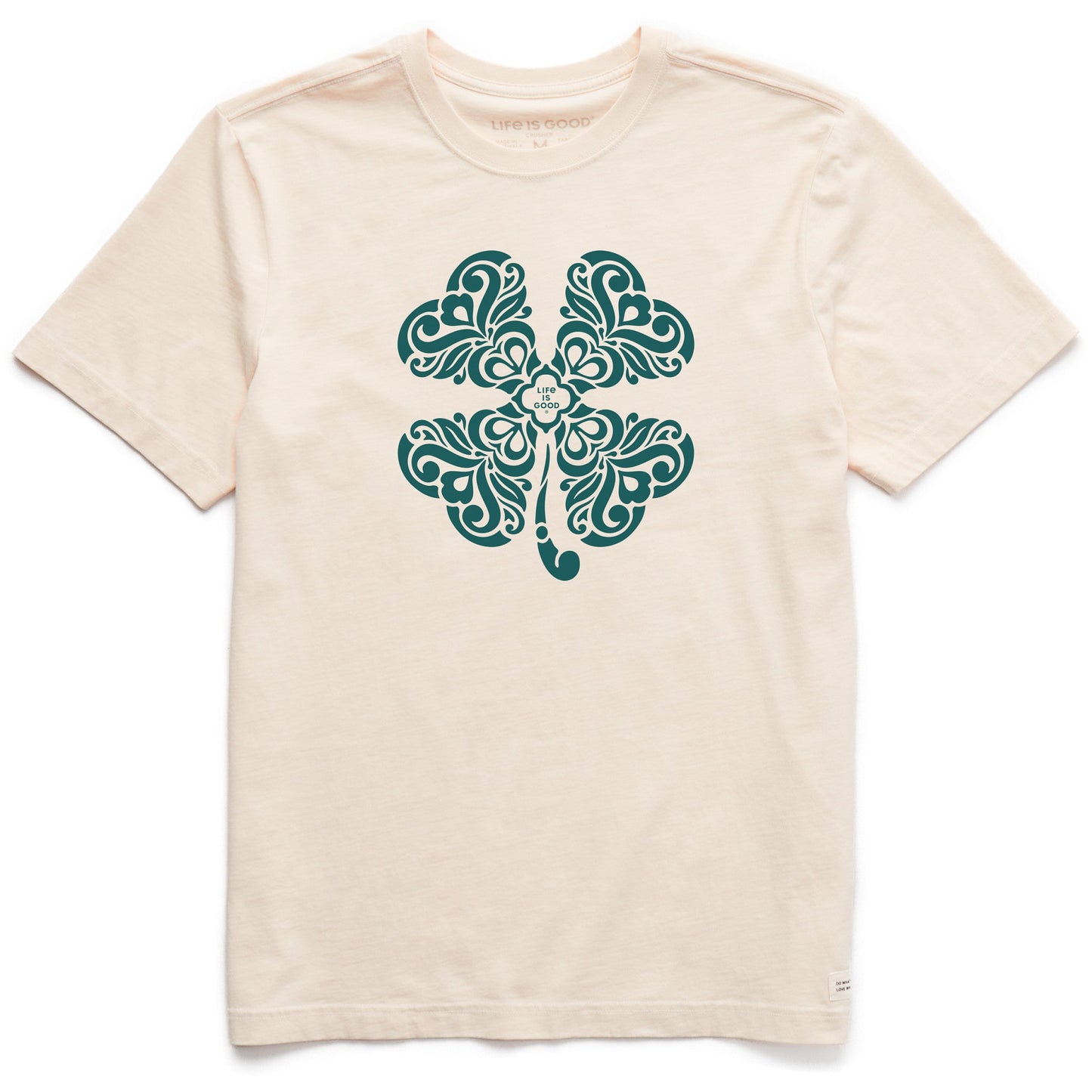 Men's 4 Leaf Clover Swirl Short Sleeve Crusher Tee