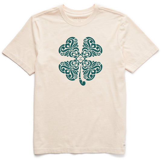Men's 4 Leaf Clover Swirl Short Sleeve Crusher Tee
