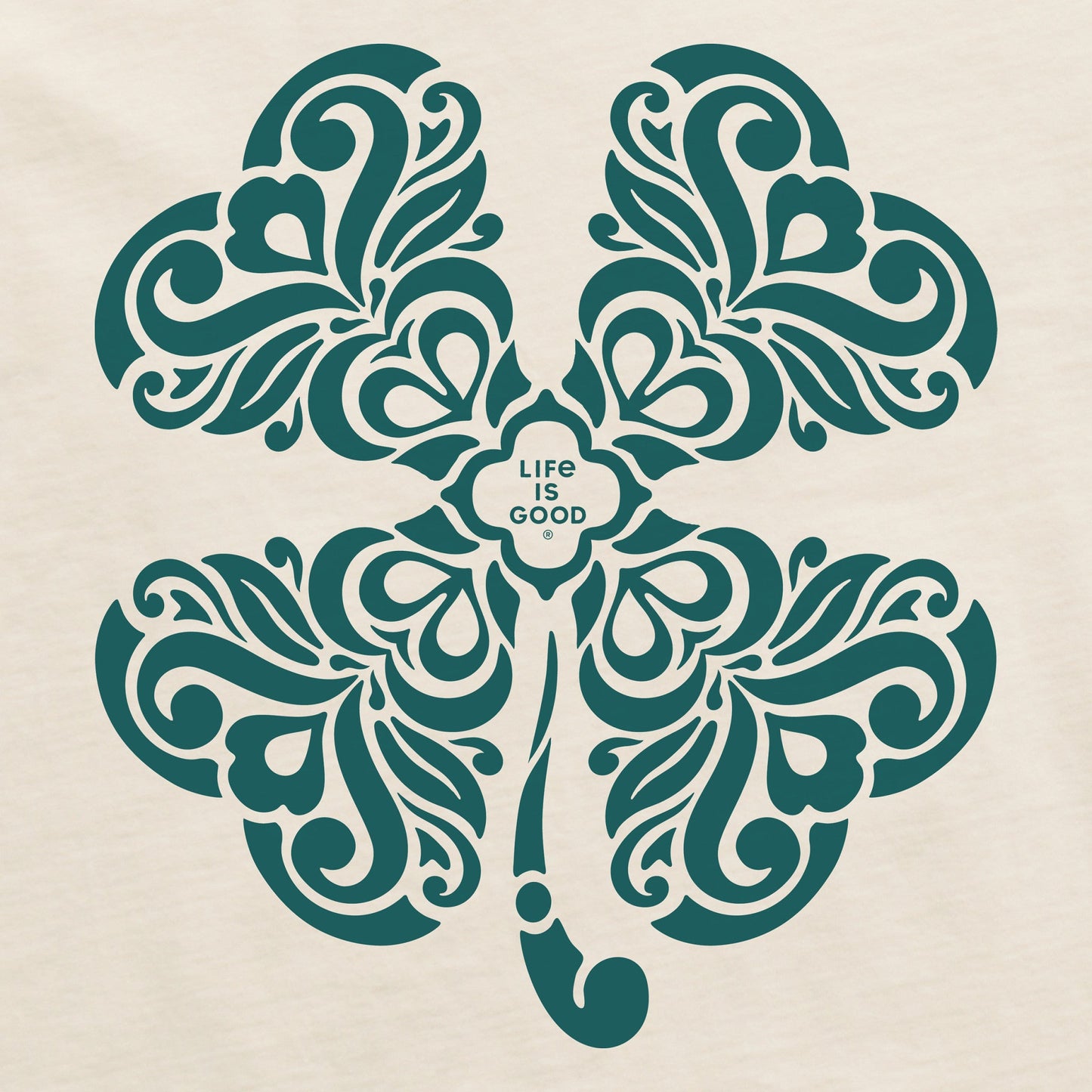 Men's 4 Leaf Clover Swirl Short Sleeve Crusher Tee