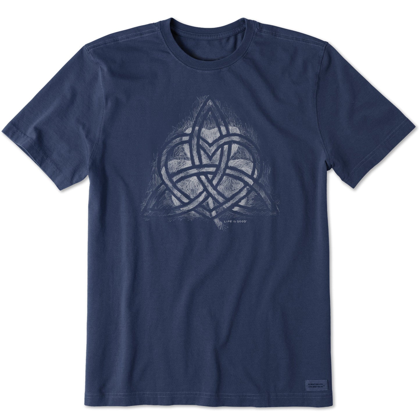 Men's Pencil Celtic Heart Clover Short Sleeve Crusher Tee