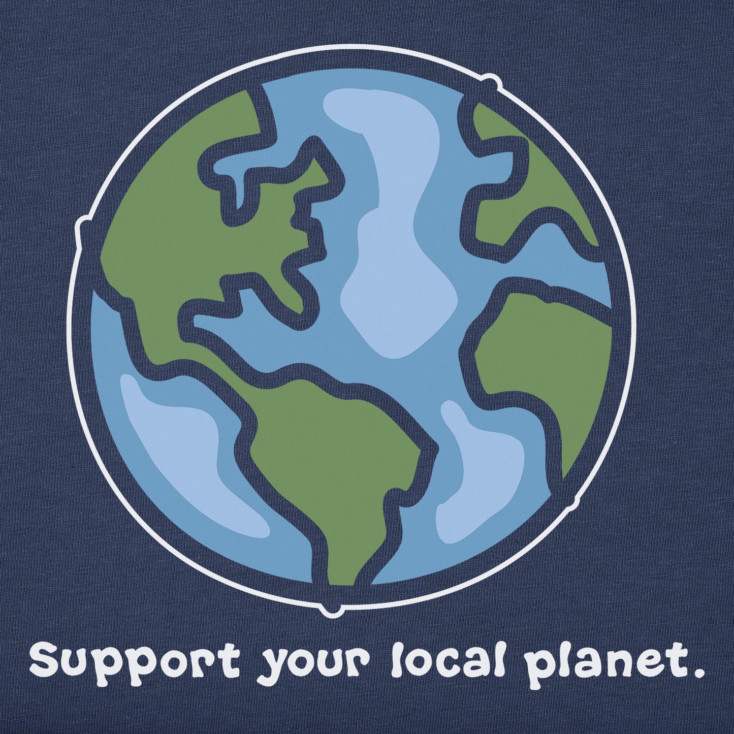 Women's Support your Local Planet Short Sleeve Crusher Vee