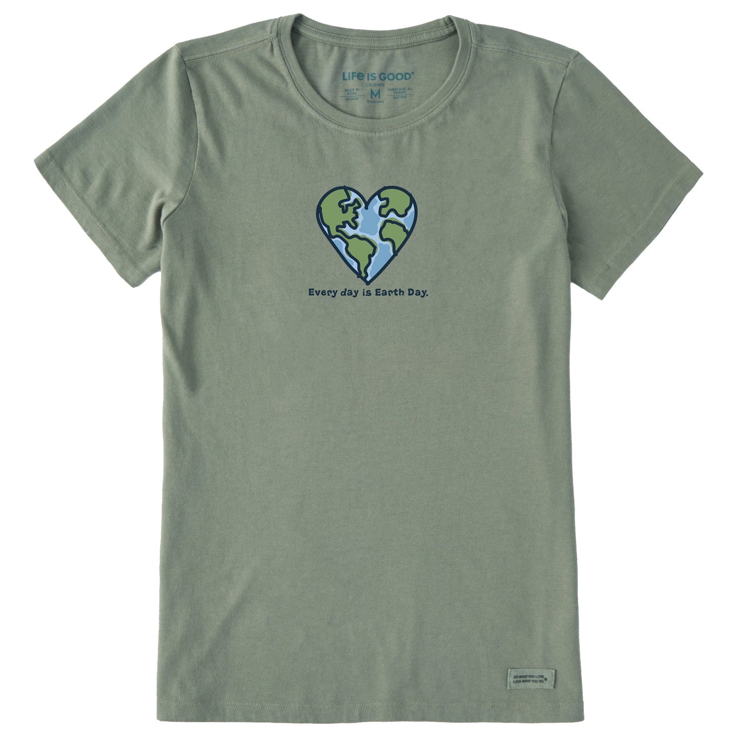 Women's Every day is Earth Day Short Sleeve Crusher Tee