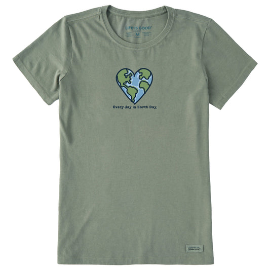 Women's Every day is Earth Day Short Sleeve Crusher Tee