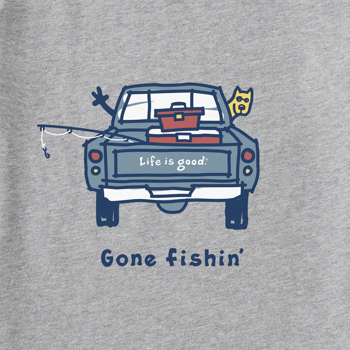 Men's Rocket Gone Fishin' Short Sleeve Crusher Tee
