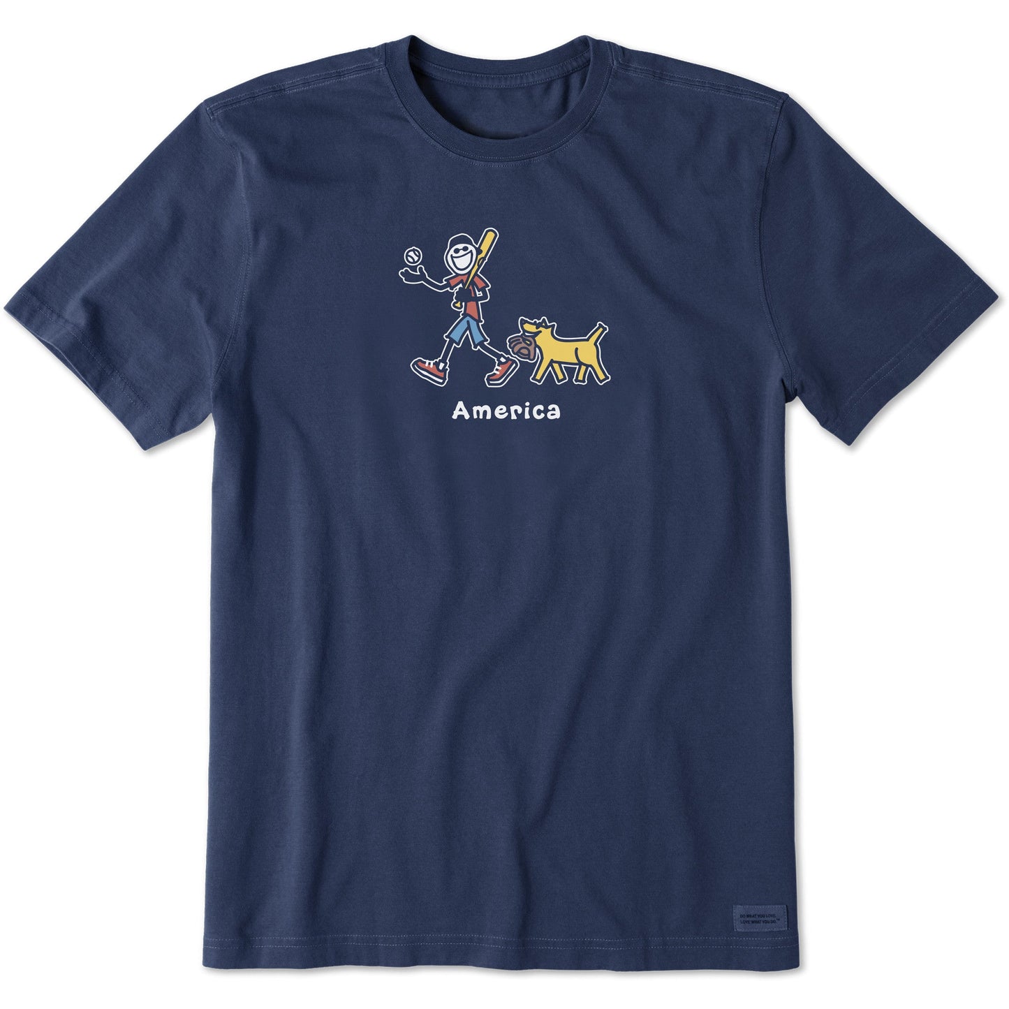 Men's Jake and Rocket Baseball America Short Sleeve Crusher Tee