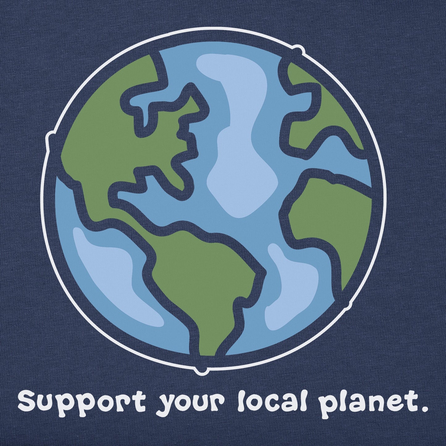 Men's Support your Local Planet Short Sleeve Crusher Tee