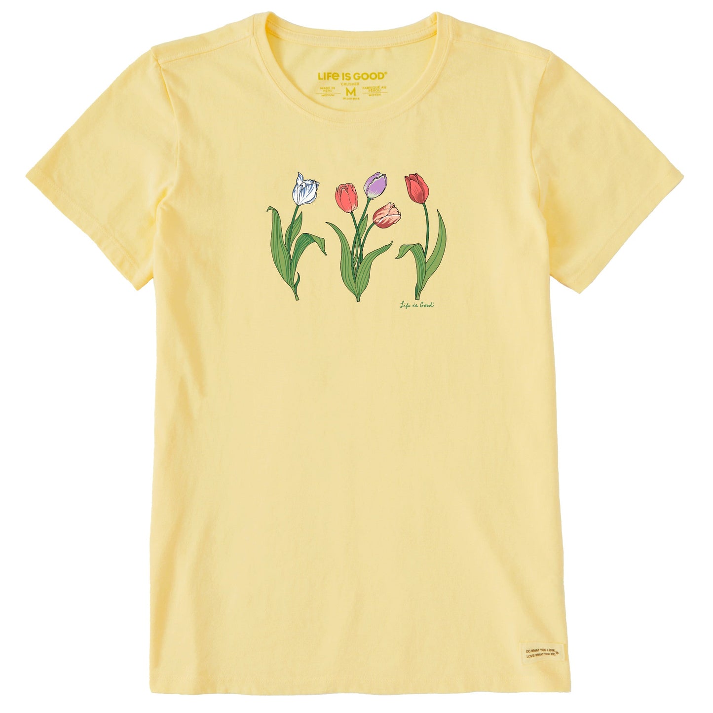 Women's 3 Genuine Tulips Short Sleeve Crusher Tee