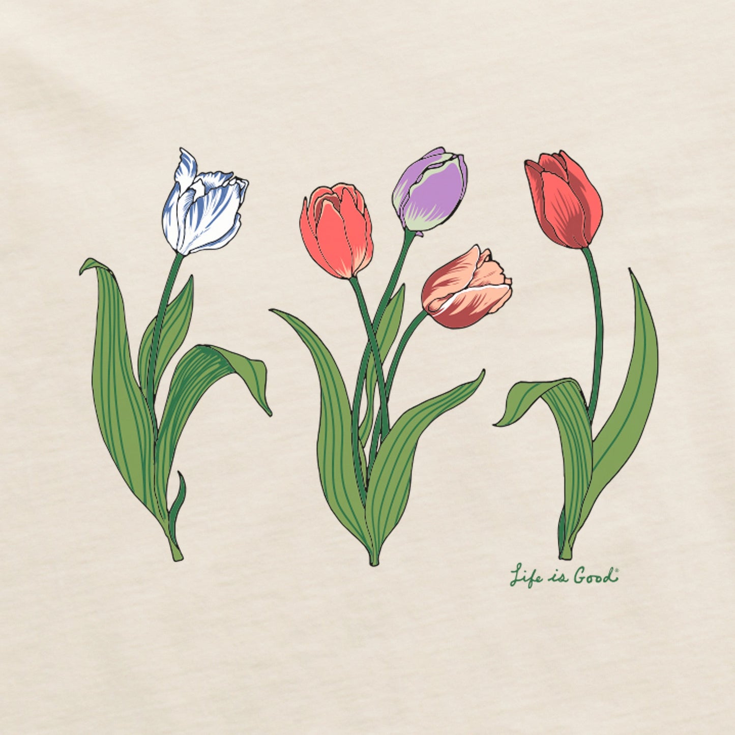 Women's 3 Genuine Tulips Short Sleeve Crusher Boxy Tee