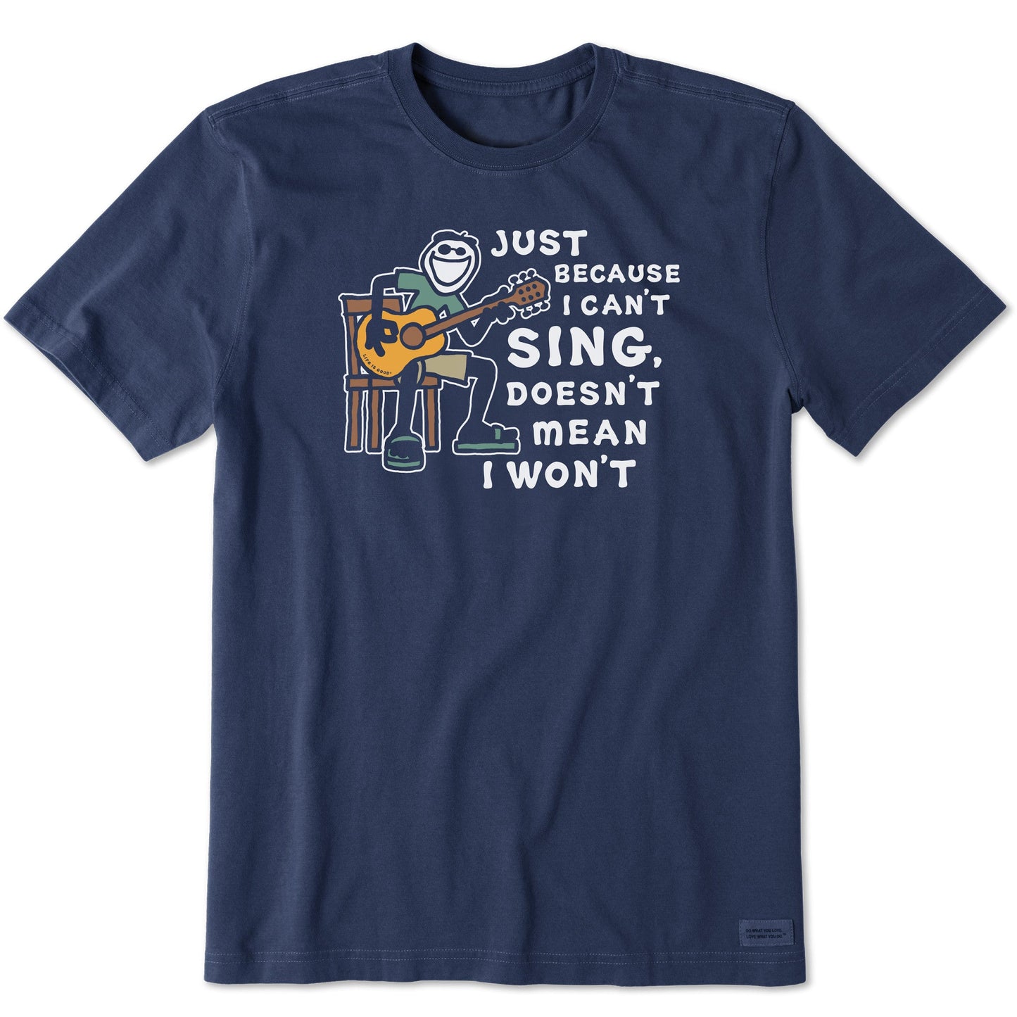 Men's Jake Can't Sing Guitar Short Sleeve Tee