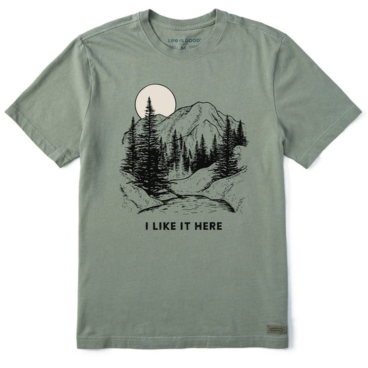 Men's I Like it Here Take it Outside Mountains Short Sleeve Tee