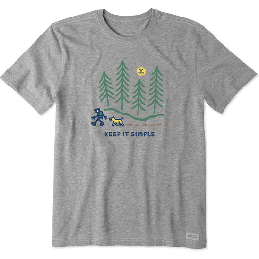 Men's Keep it Simple Hiking through the Woods Short Sleeve Tee