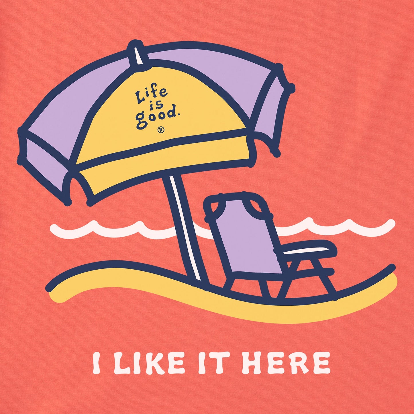 Women's Surfside Umbrella Like it Here Short Sleeve Tee
