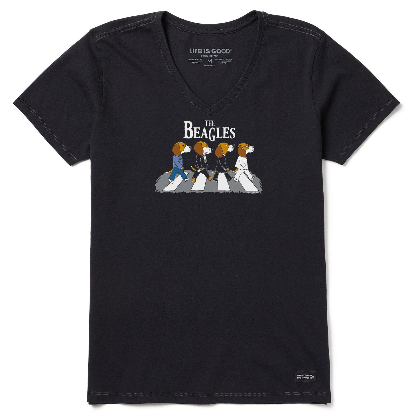 Women's The Beagles Short Sleeve Crusher Vee