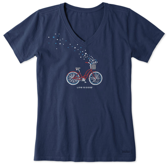 Women's Americana Bike Short Sleeve Crusher Vee