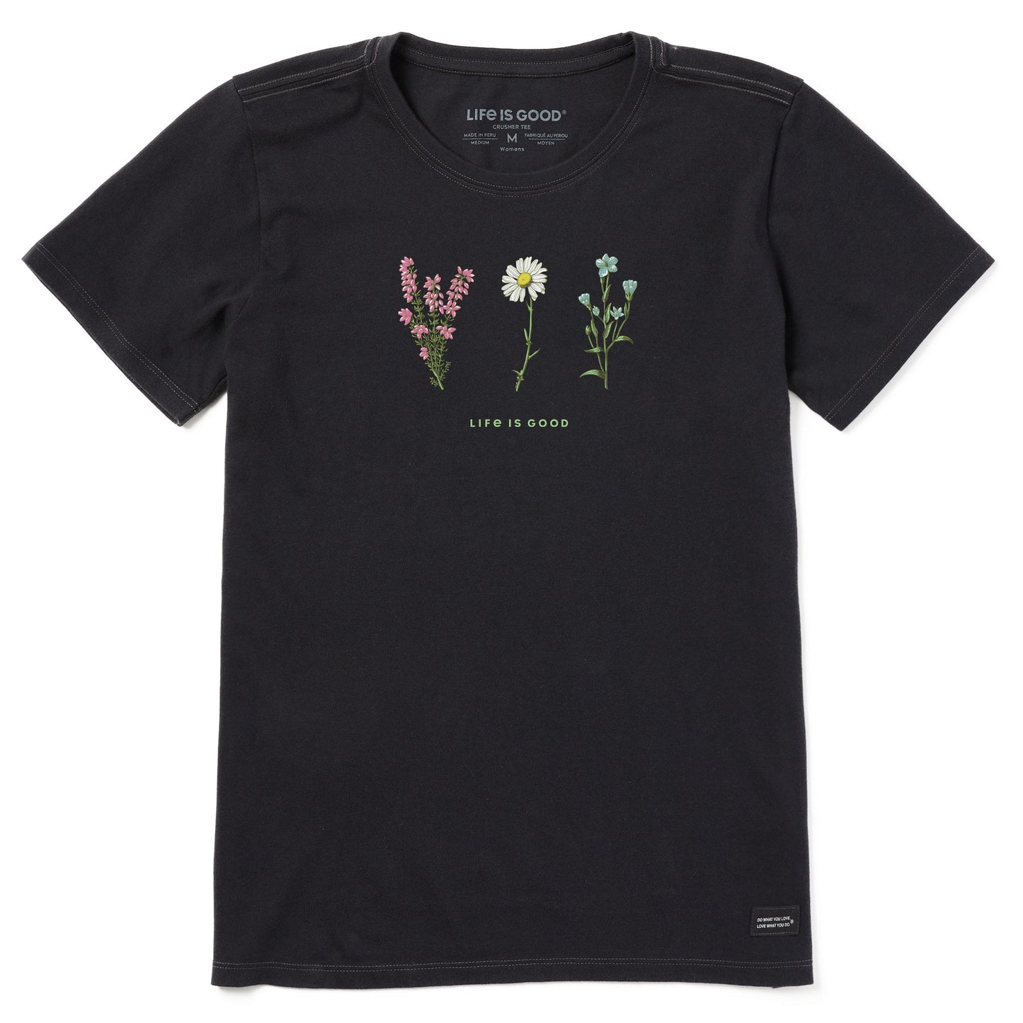 Women's Detailed Wildflowers Short Sleeve Crusher Tee