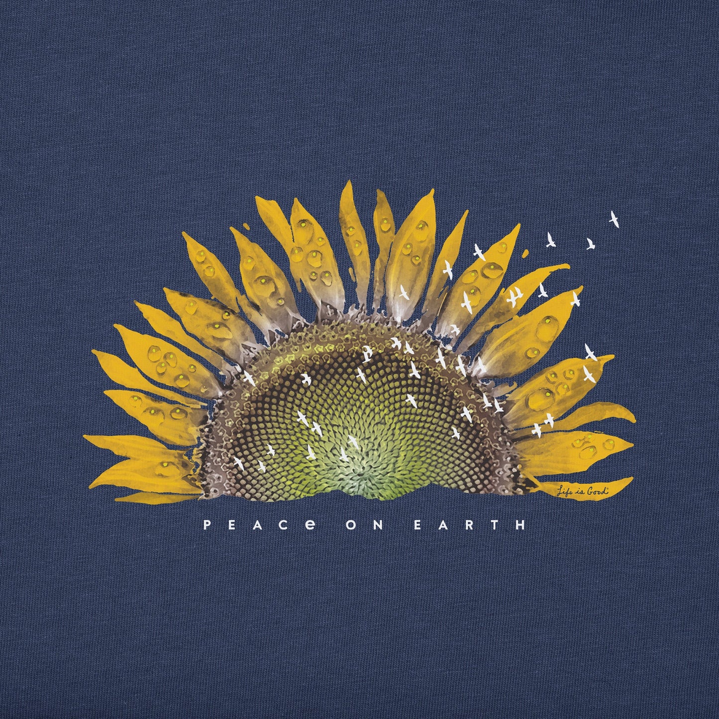 Women's Sunflower Dew Peace on Earth Short Sleeve Tee