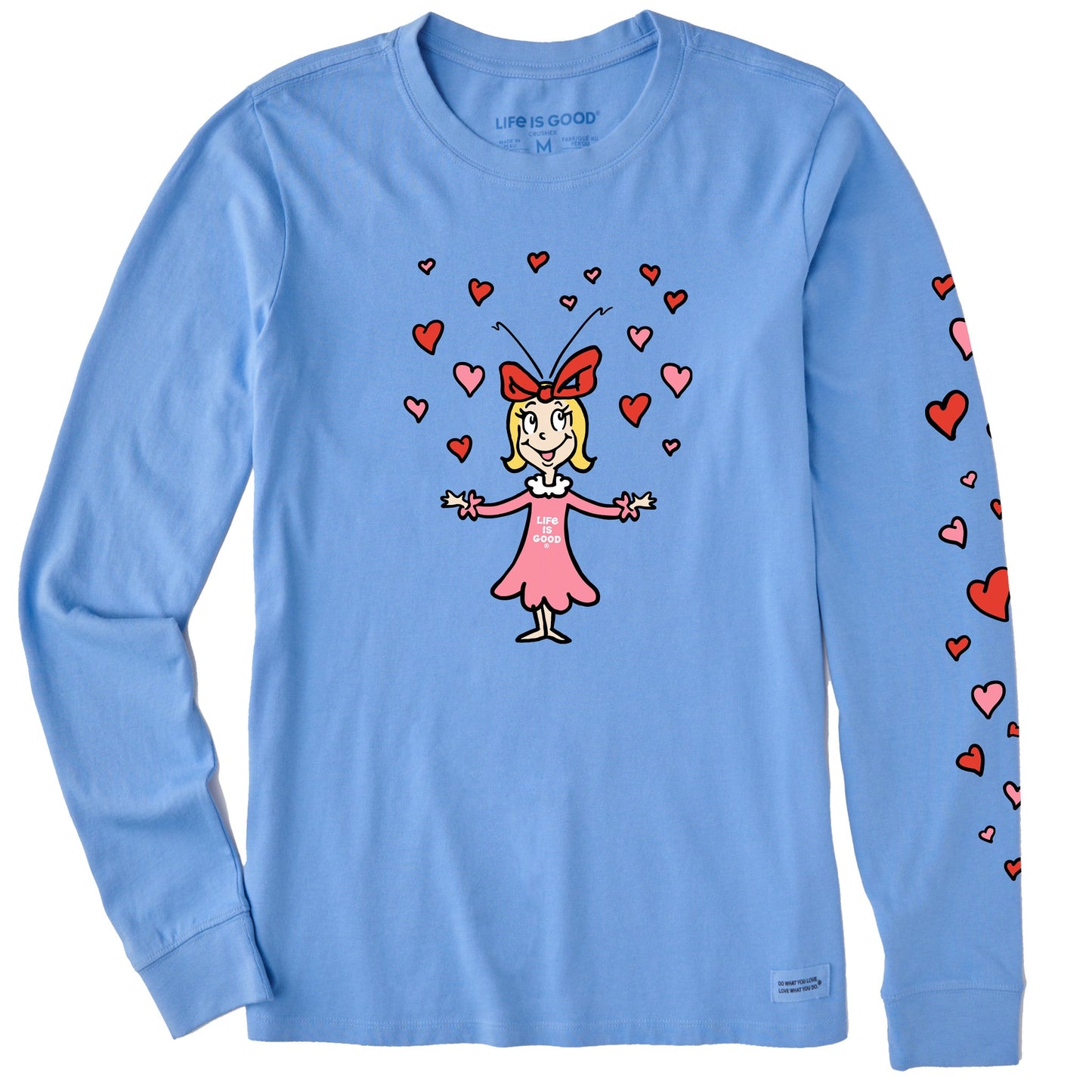 Women's Cindy-Lou Hearts Long Sleeve Crusher Tee