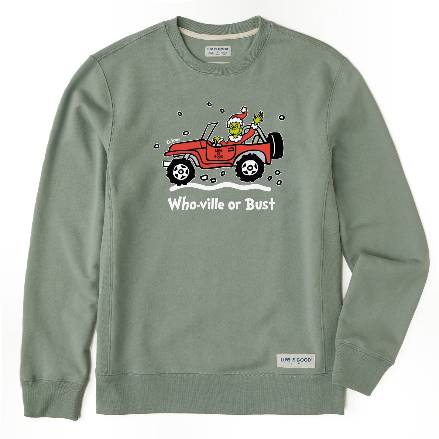 Men's Who-Ville or Bust SUV Grinch Simply True Fleece Crew