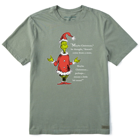 Men's Grinch Meaning of Christmas Short Sleeve Crusher Tee