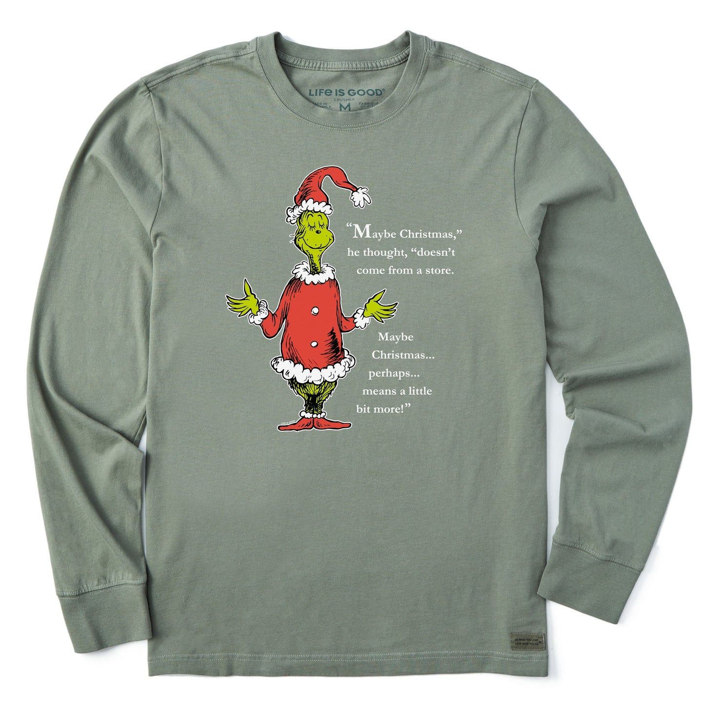 Men's Grinch Meaning of Christmas Long Sleeve Crusher Tee
