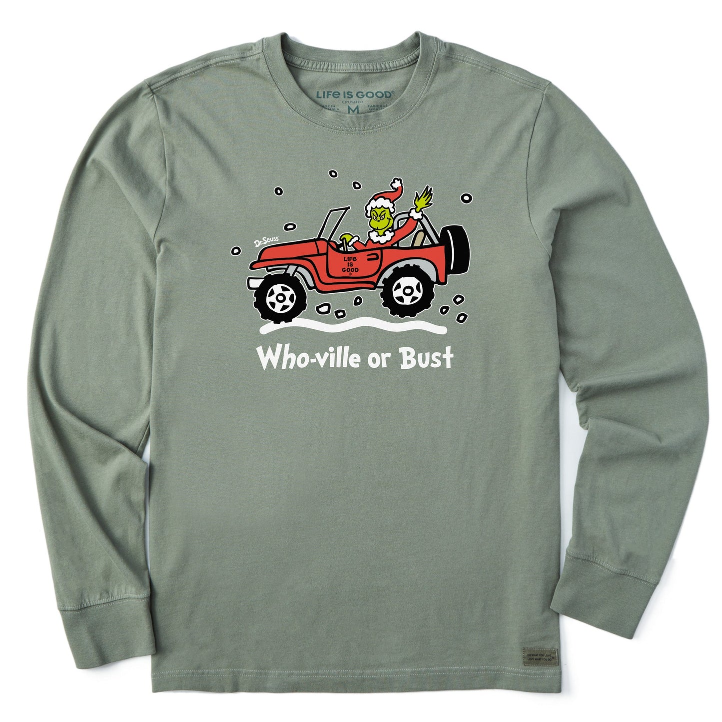 Men's Who-Ville or Bust SUV Grinch Long Sleeve Crusher Tee