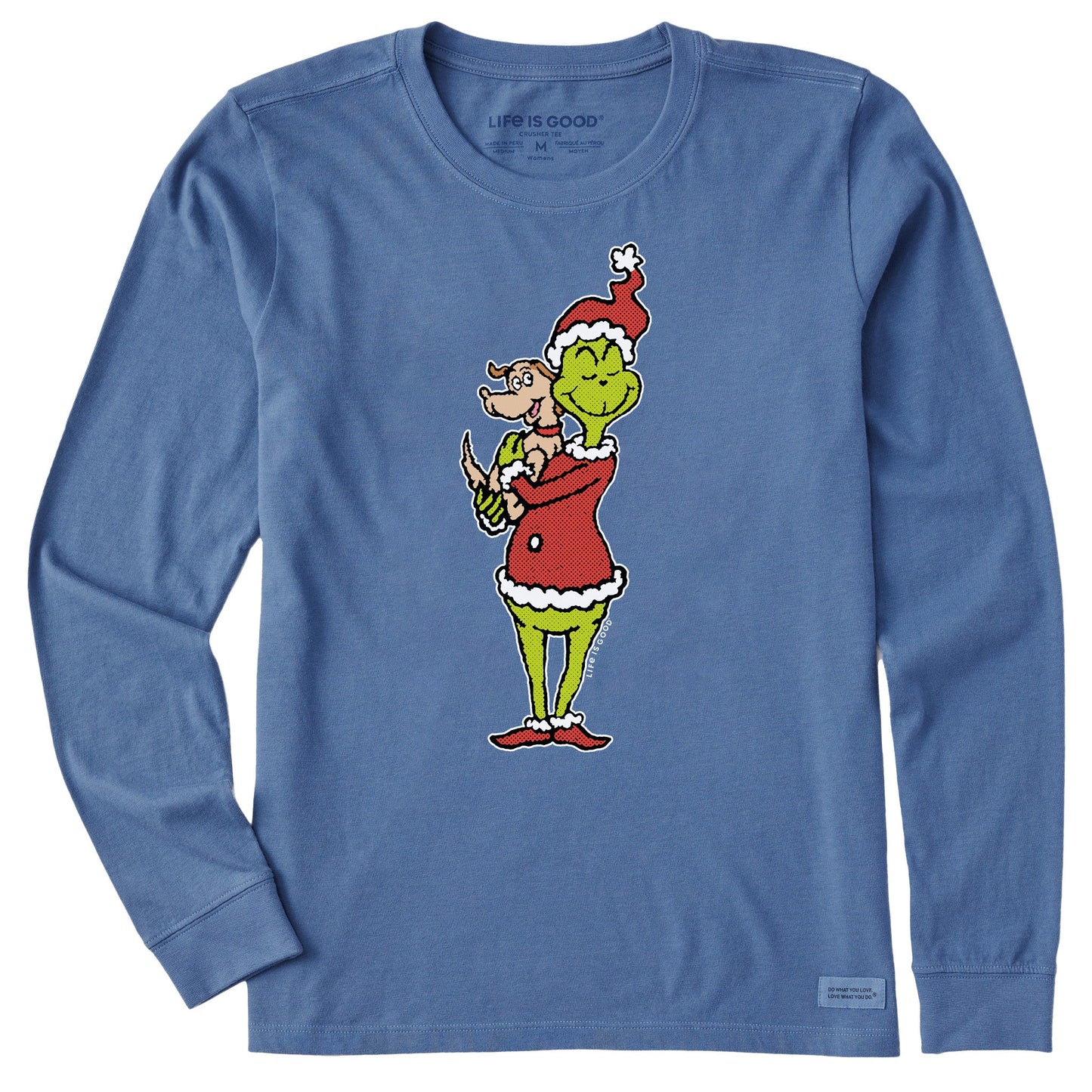 Women's Pop Art Grinch and Max Long Sleeve Crusher Tee