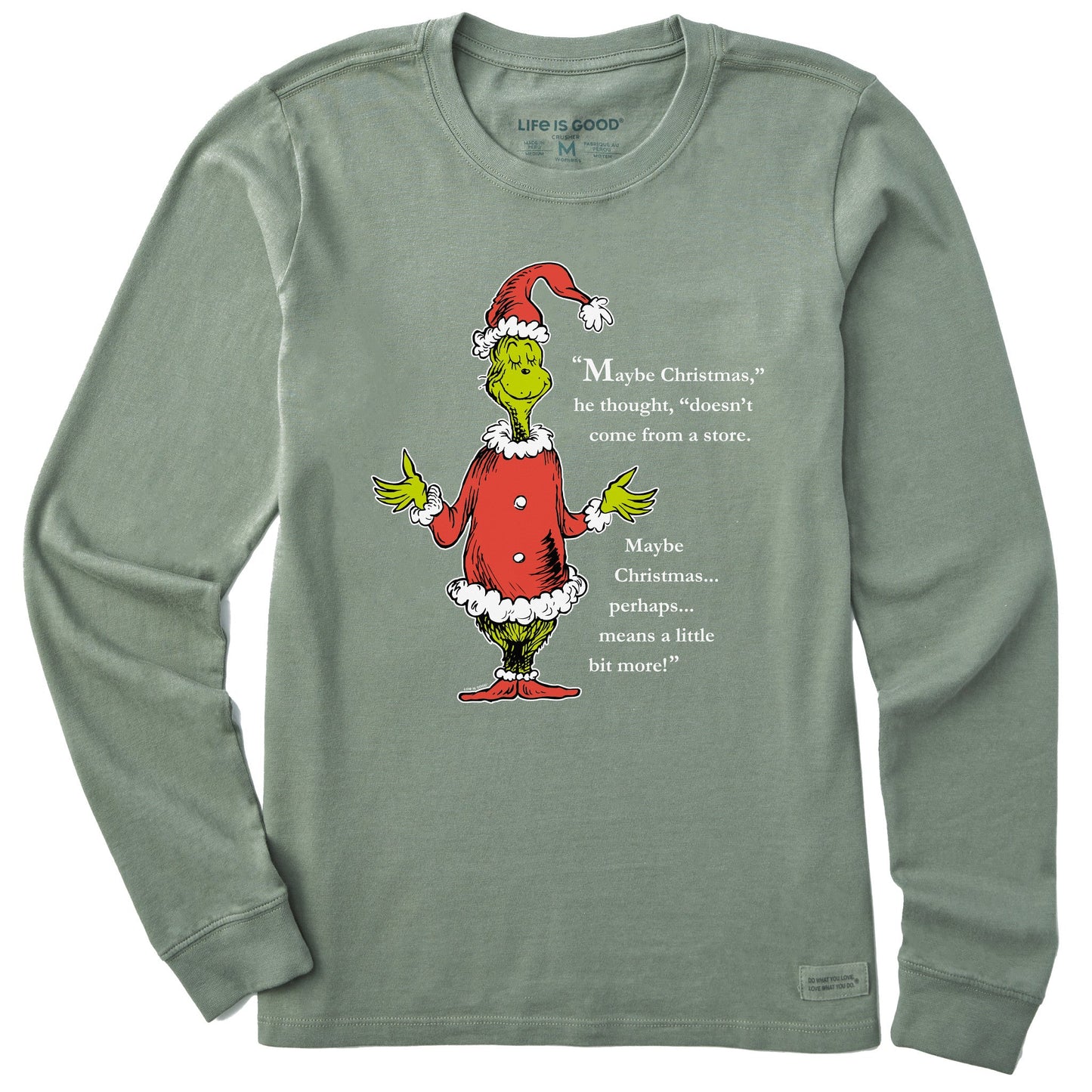 Women's Grinch Meaning of Christmas Long Sleeve Crusher Tee