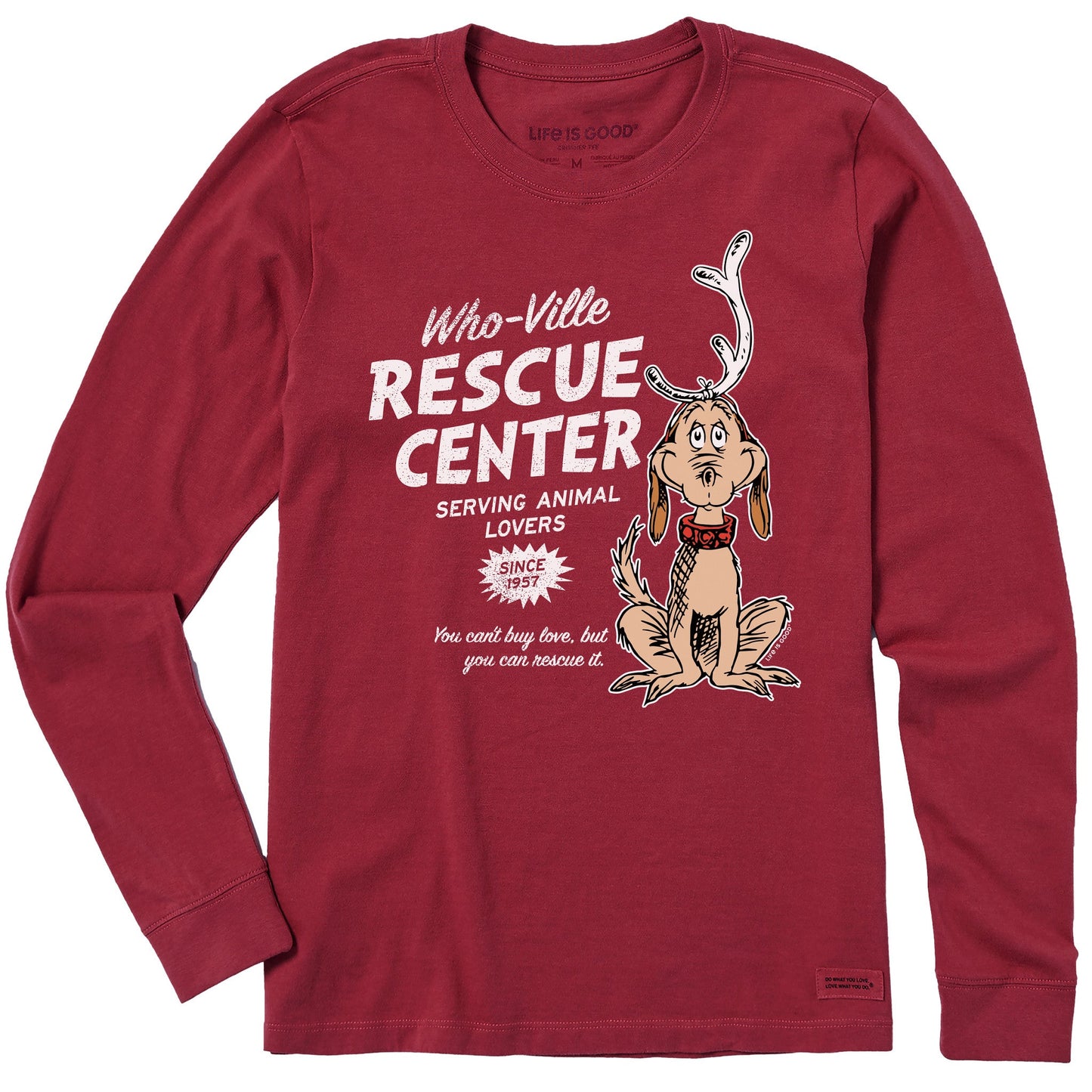 Women's WhoVille Rescue Center In Color Long Sleeve Crusher Tee
