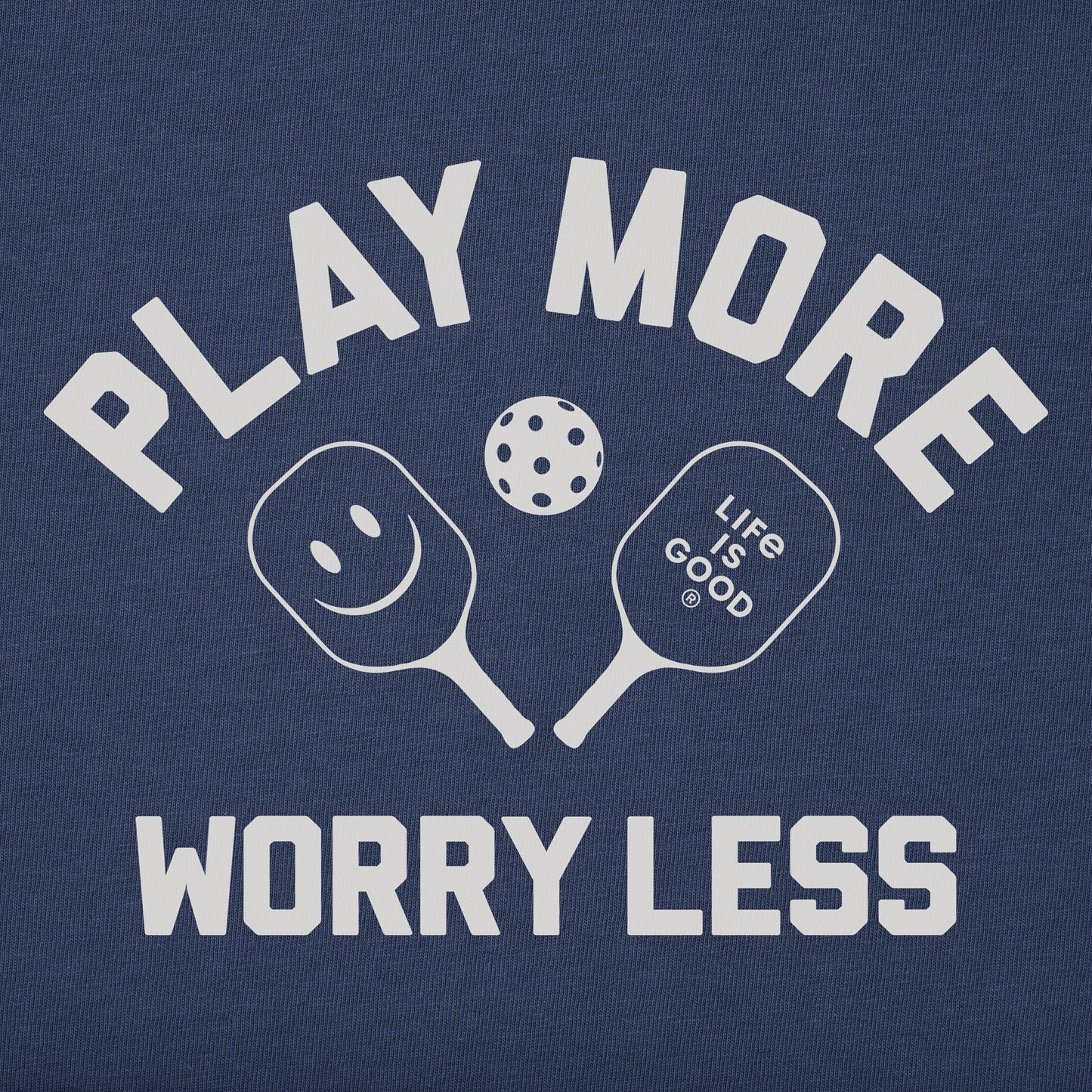 Men's Play More Worry Less Pickleball Short Sleeve Tee