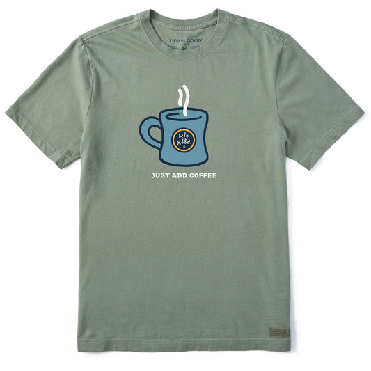 Men's Just Add Coffee Mug Short Sleeve Tee
