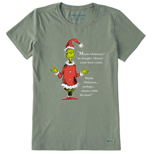 Women's Grinch Meaning of Christmas Short Sleeve Crusher Tee
