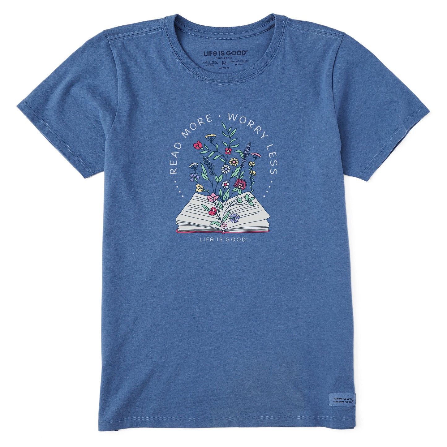 Women's Read More Flower Book Short Sleeve Tee