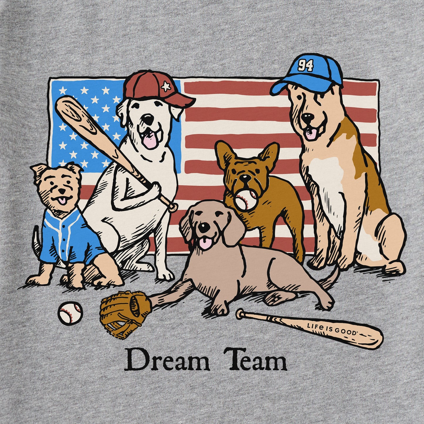 Women's Dream Team Baseball Short Sleeve Tee