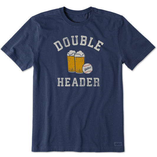 Men's Double Header Baseball & Beer Short Sleeve Tee