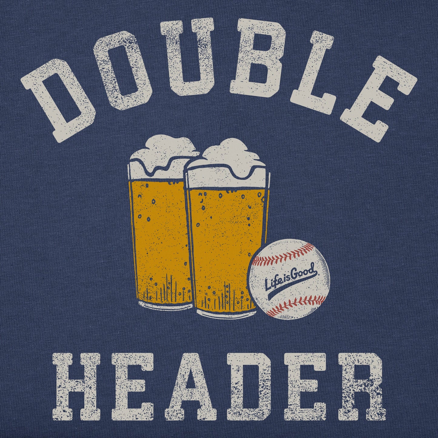 Men's Double Header Baseball & Beer Short Sleeve Tee
