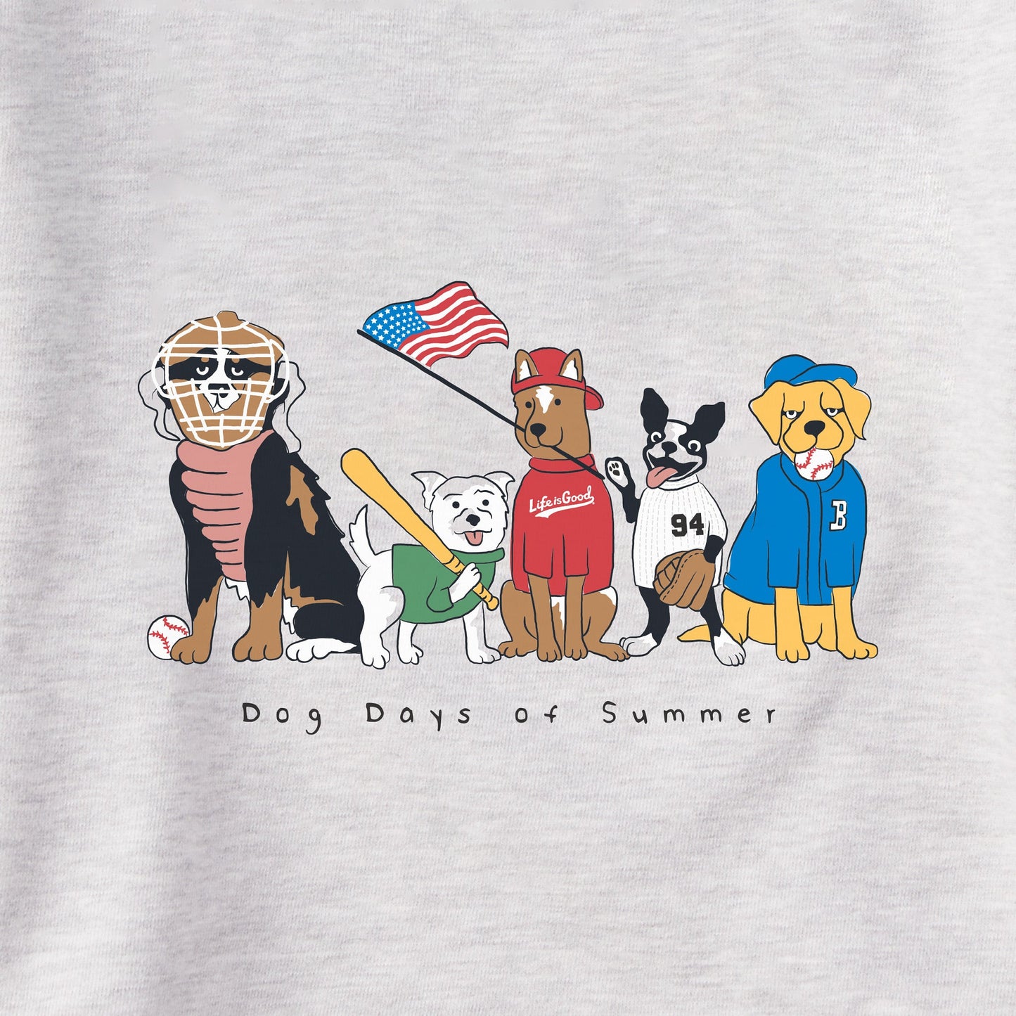 Women's Dog Days of Summer Baseball Simply True Fleece Hoodie