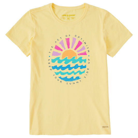 Women's Sun Ocean Sunny Side Up Short Sleeve Crusher Tee