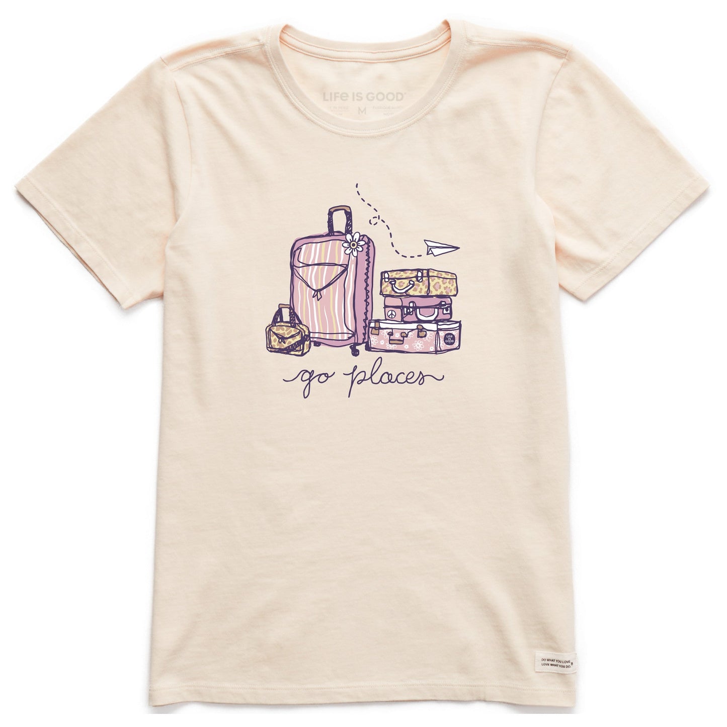 Women's Go Places Luggages Short Sleeve Crusher Tee
